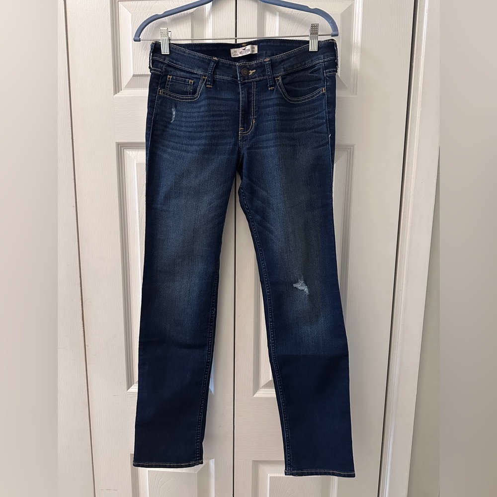 Hollister Dark Blue Straight Leg Jeans